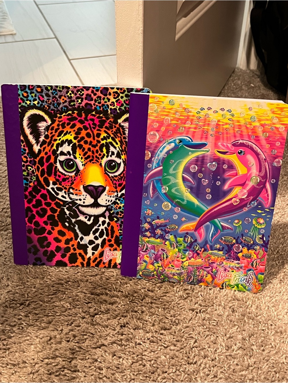 Lisa Frank Rainbow Leopard & Dolphin Composition Notebooks - Set of 2